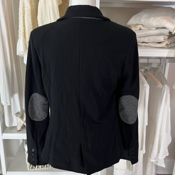 41 Hawthorn size small black jacket with wool shoulder patches & accents #1345 - Picture 5 of 9